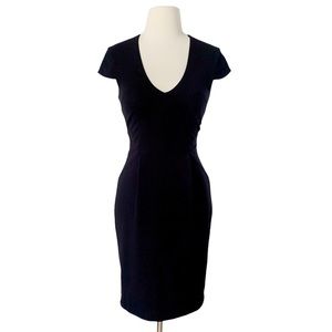 H&M black pencil dress with pockets size 4